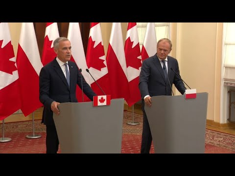PM Carney and Polish PM Tusk Speak with Reporters in Warsaw