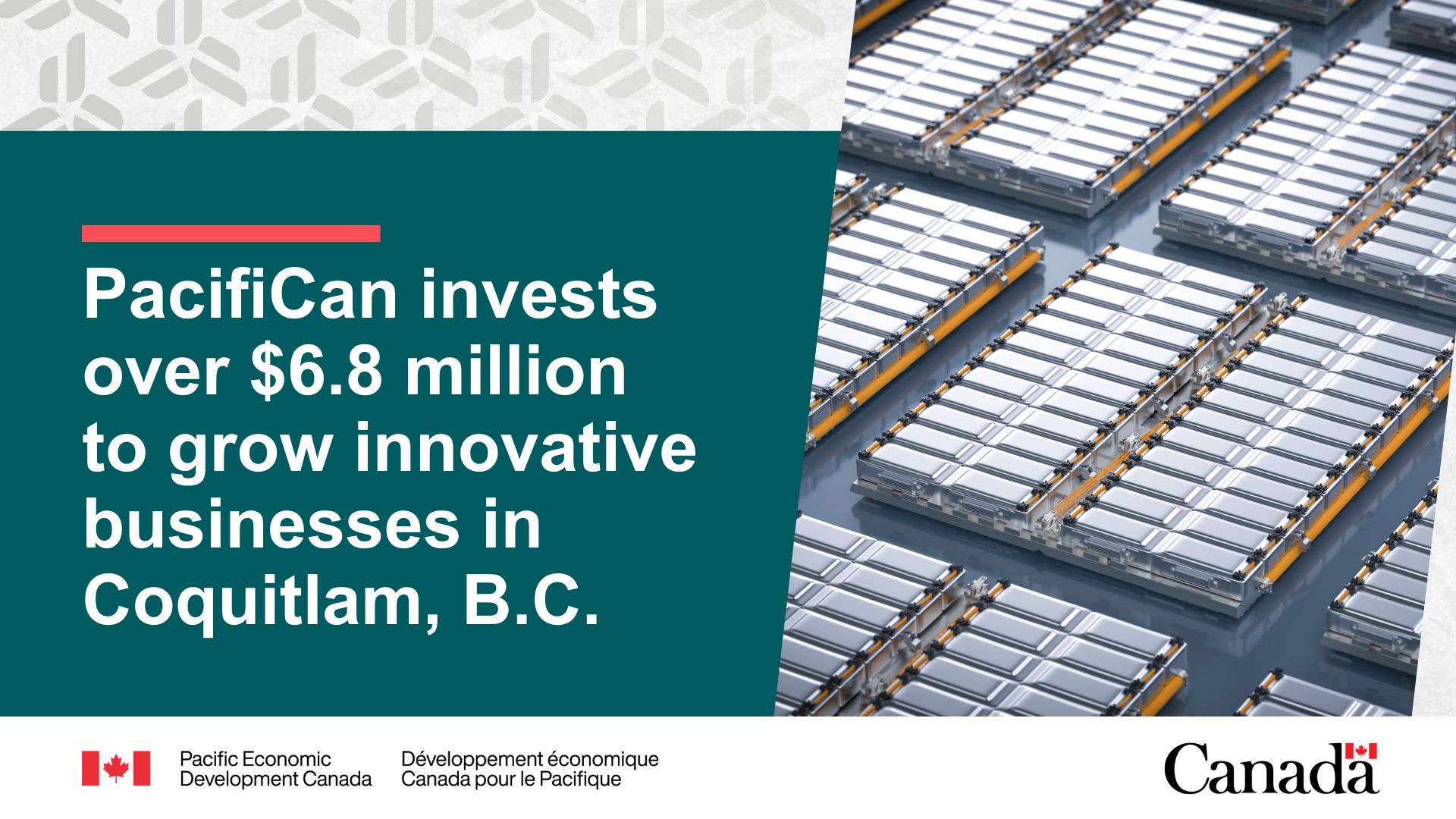 PacifiCan invests over $6.8 million to grow innovative businesses in Coquitlam, B.C.