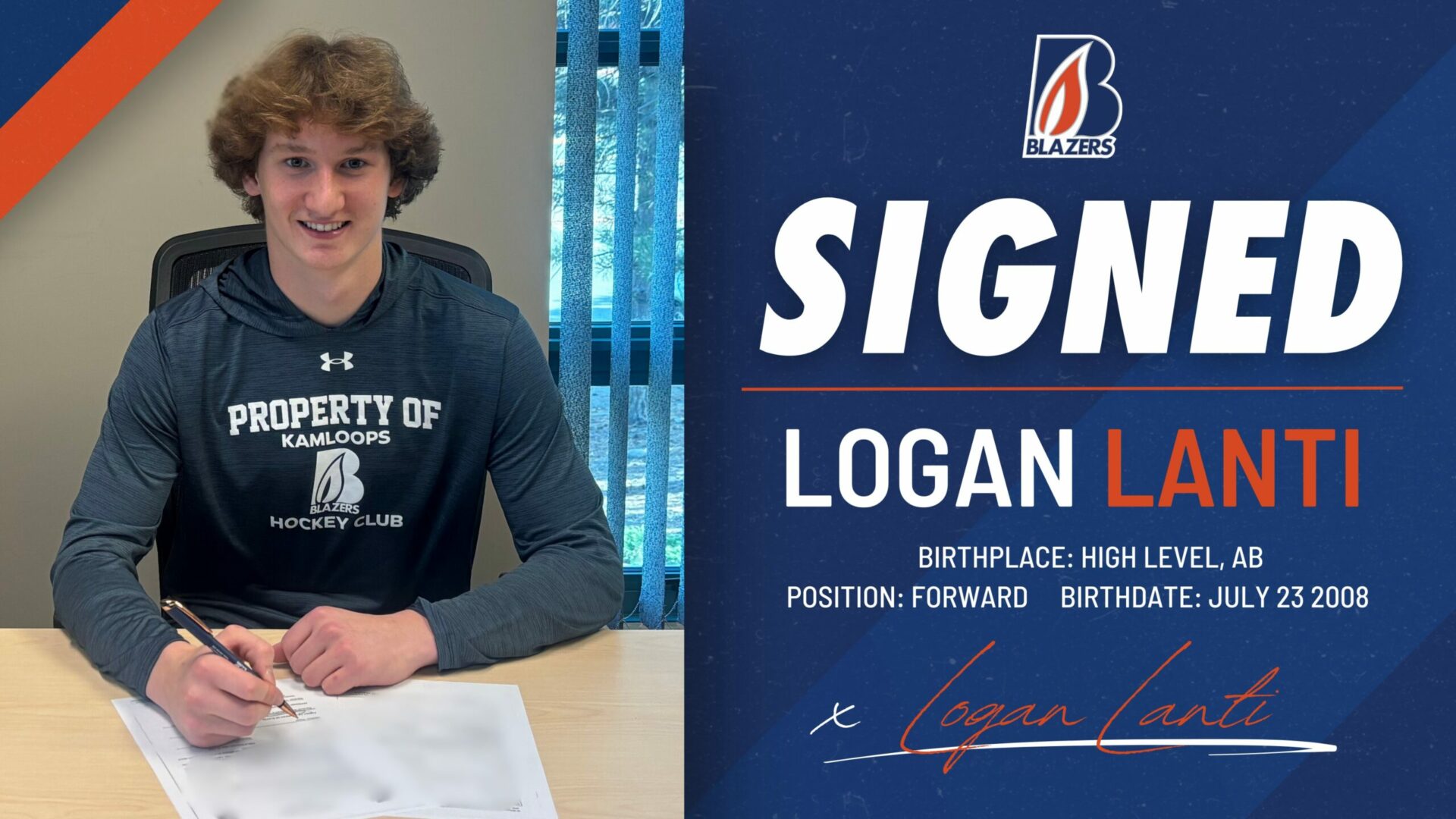 BLAZERS SIGN 2008-BORN FORWARD LOGAN LANTI