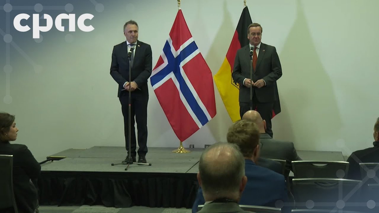 German and Norwegian defence ministers hold a news conference in Ottawa – October 21, 2025