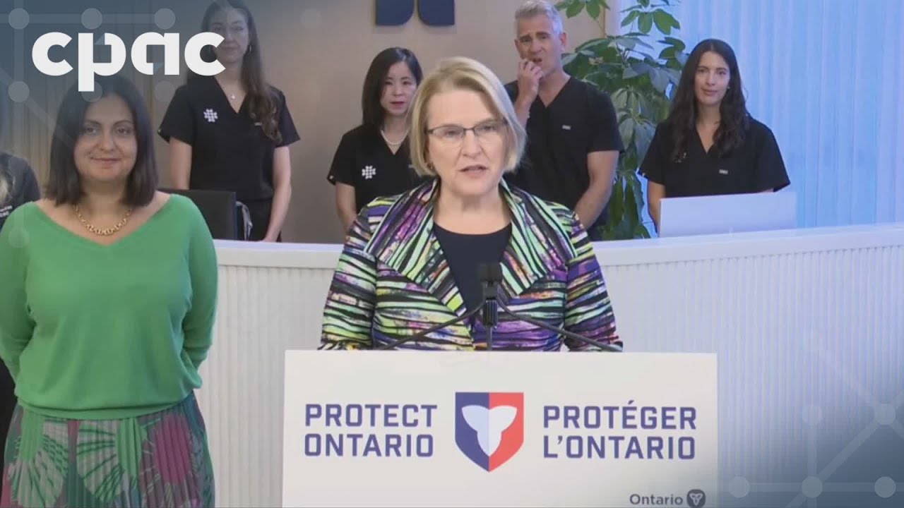 Ontario Deputy Premier Sylvia Jones holds a news conference in Toronto – October 8, 2025