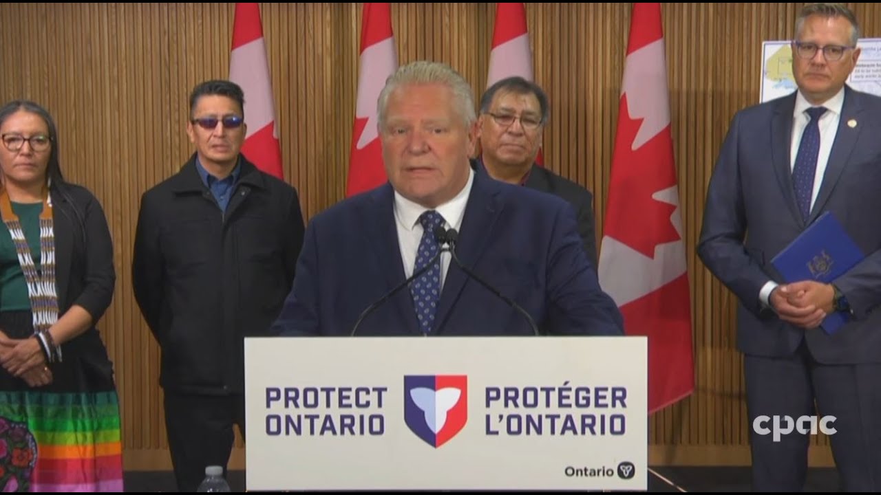 Ontario Premier Doug Ford speaks with reporters in Toronto – October 29, 2025