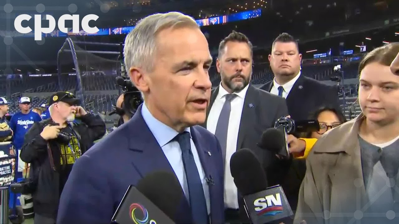 PM Carney comments as he attends Toronto Blue Jays practice – October 23, 2025