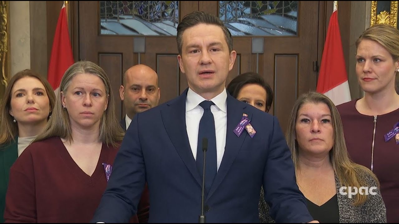 Pierre Poilievre holds a news conference on addressing intimate partner violence – October 28, 2025