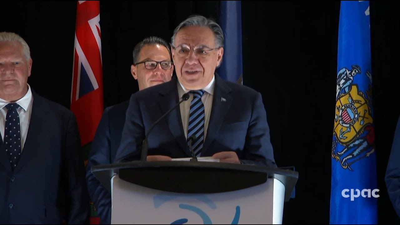 Premiers and governors hold news conference at conclusion of Great Lakes summit – October 6, 2025
