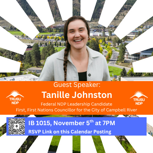 TRUSU NDP guest speaker event – leadership candidate Tanille Johnston