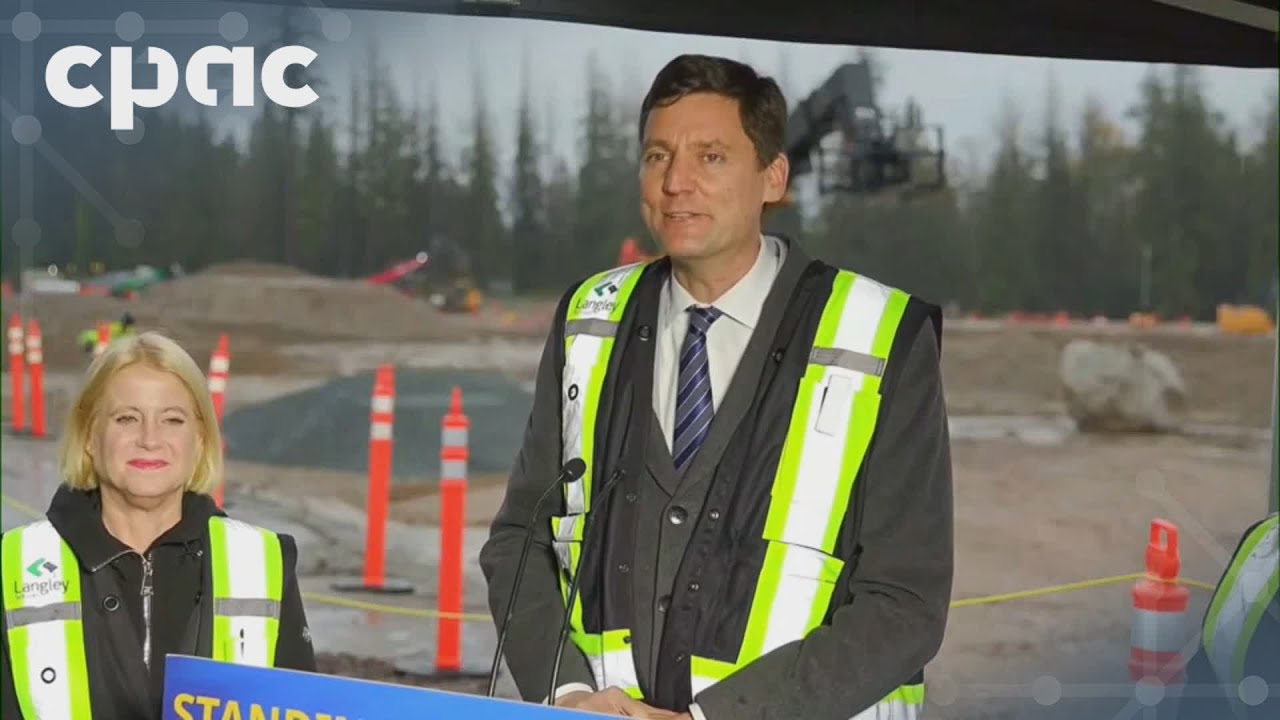 B.C. Premier David Eby holds a news conference in Langley – November 13, 2025