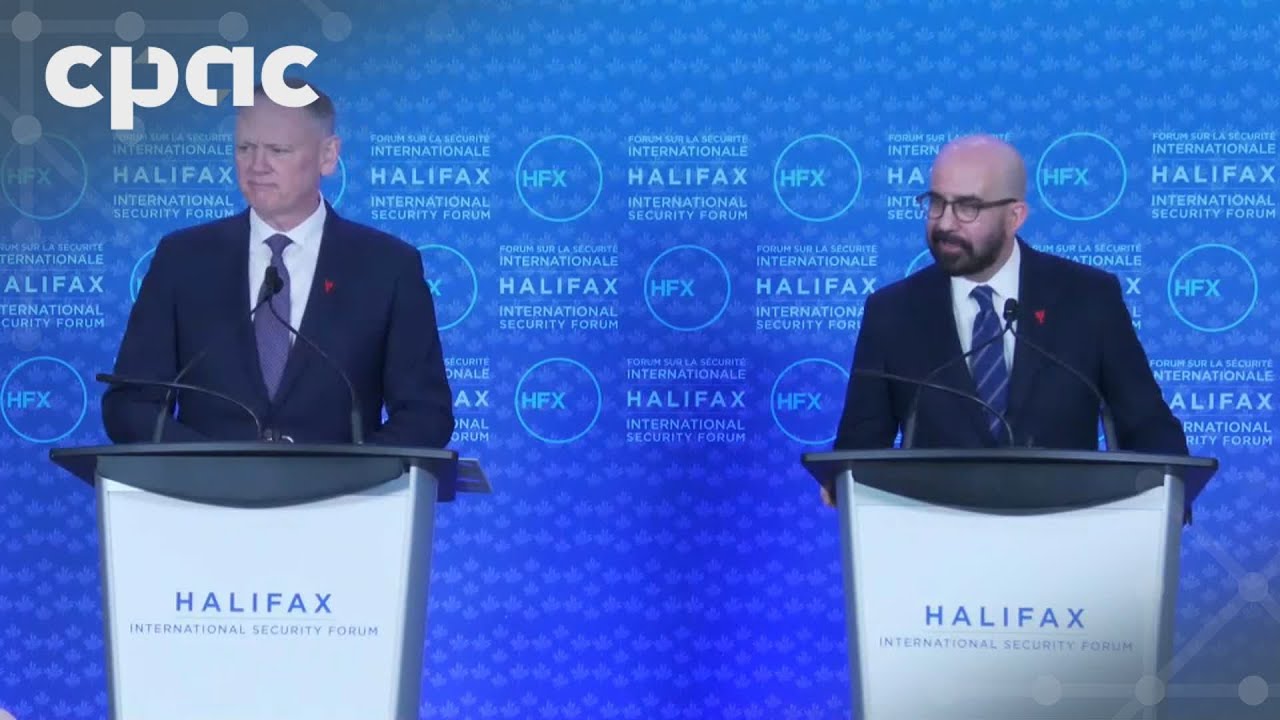 Defense Minister David McGuinty holds a press conference – November 21, 2025