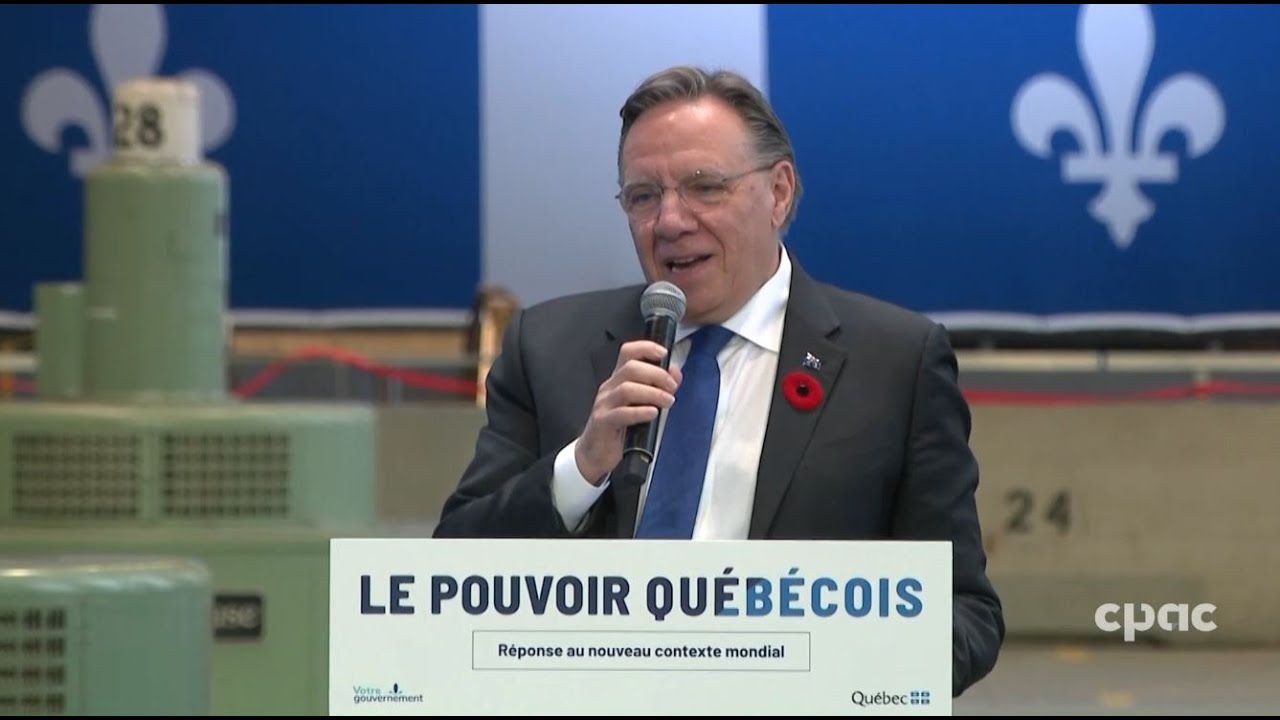 Le PM François Legault fait une annonce à Beauharnois, au Québec – 10 novembre 2025
