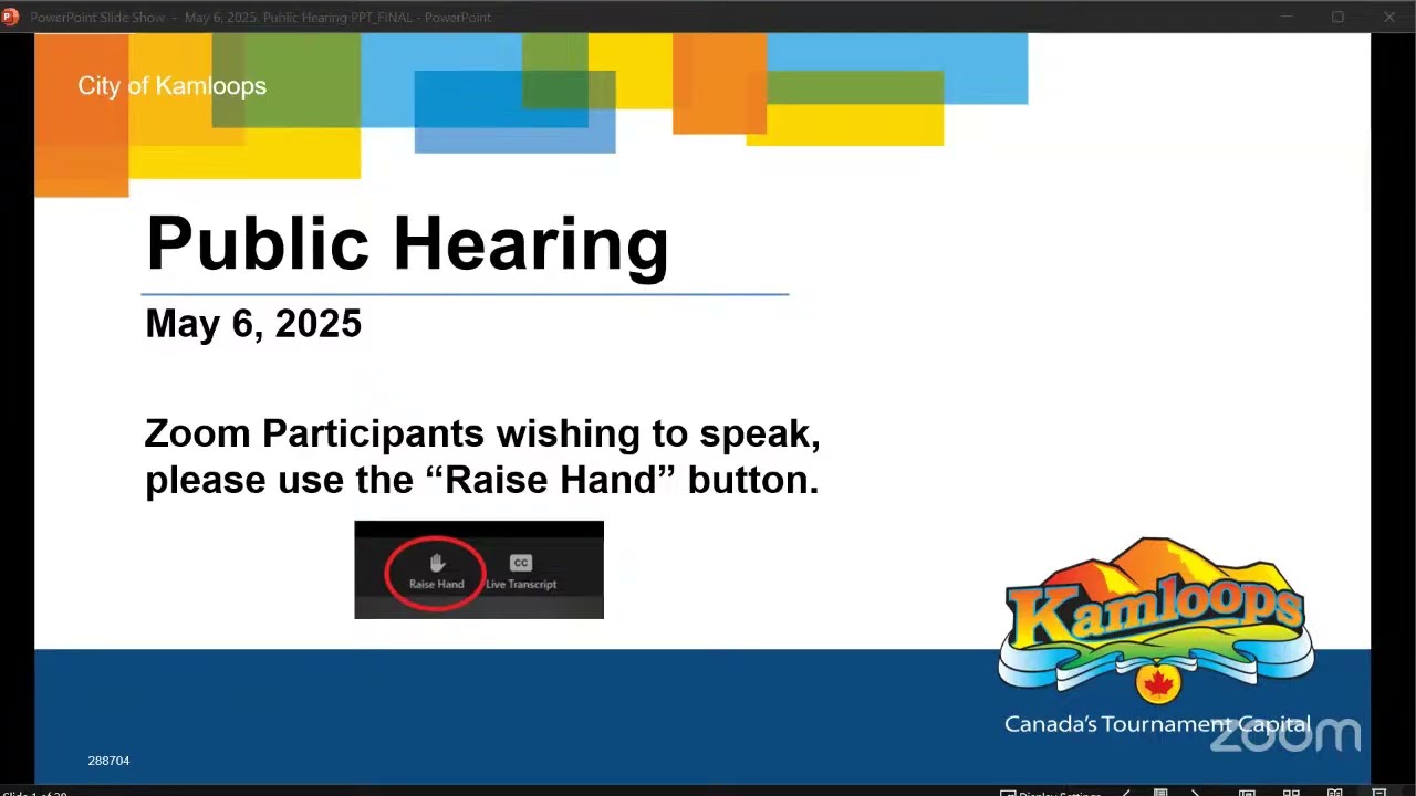 May 6, 2025 - Public Hearing -  Kamloops City Council
