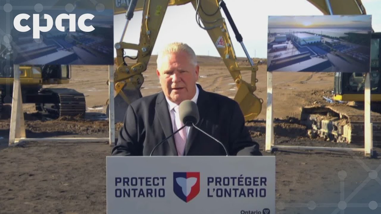 Ontario Premier Doug Ford speaks with reporters in St. Thomas – November 20, 2025