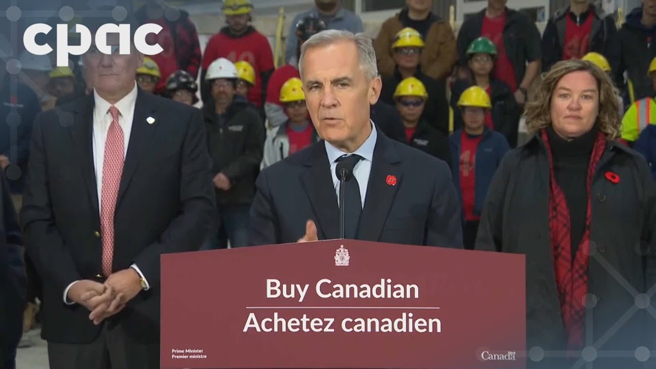Prime Minister Mark Carney highlights Buy Canadian policy in Fredericton, N.B. – November 10, 2025