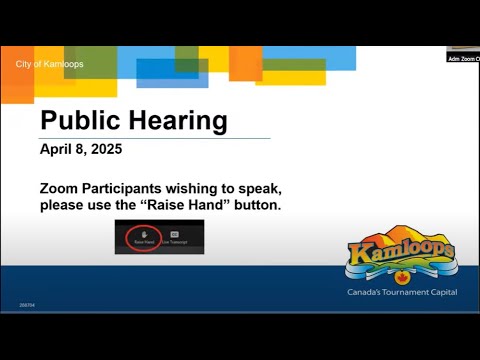 April 8, 2025 - Public Hearing - Kamloops City Council