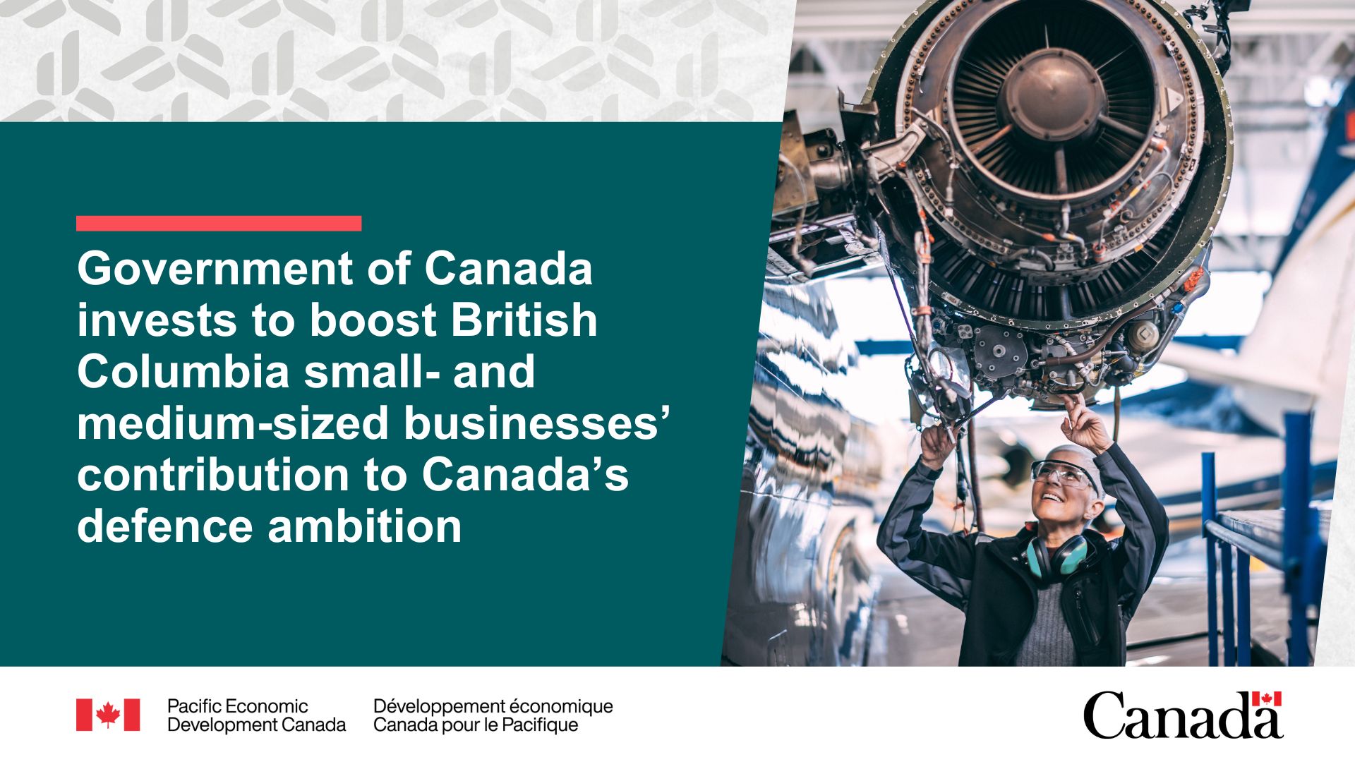 Government of Canada invests to boost British Columbia small- and medium-sized businesses’ contribution to Canada’s defence ambition