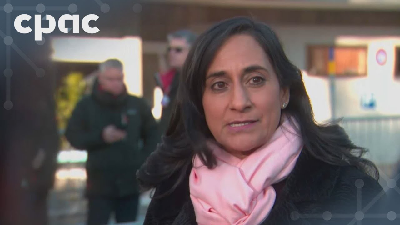 Foreign Affairs Minister Anita Anand speaks with reporters at WEF in Davos – January 20, 2026