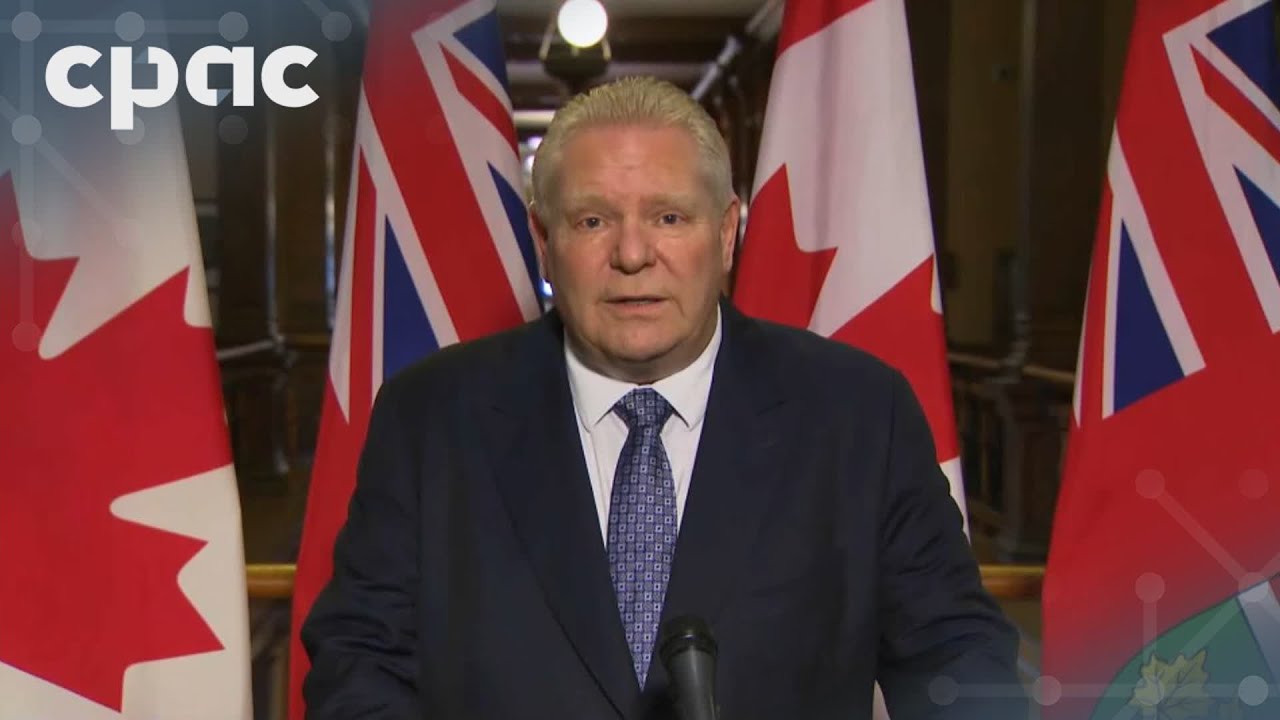 Ontario Premier Doug Ford speaks with reporters in Toronto – January 19, 2026