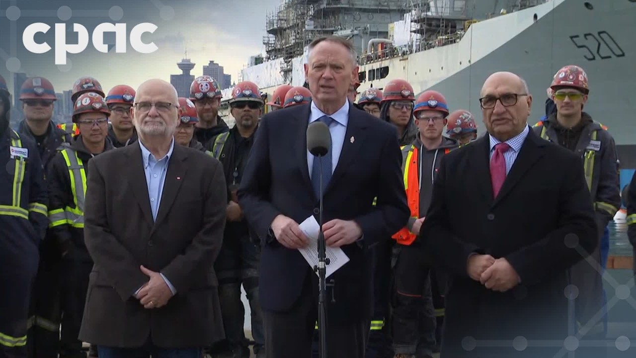 Defence Minister David McGuinty speaks at Seaspan Vancouver Shipyards – February 18, 2026