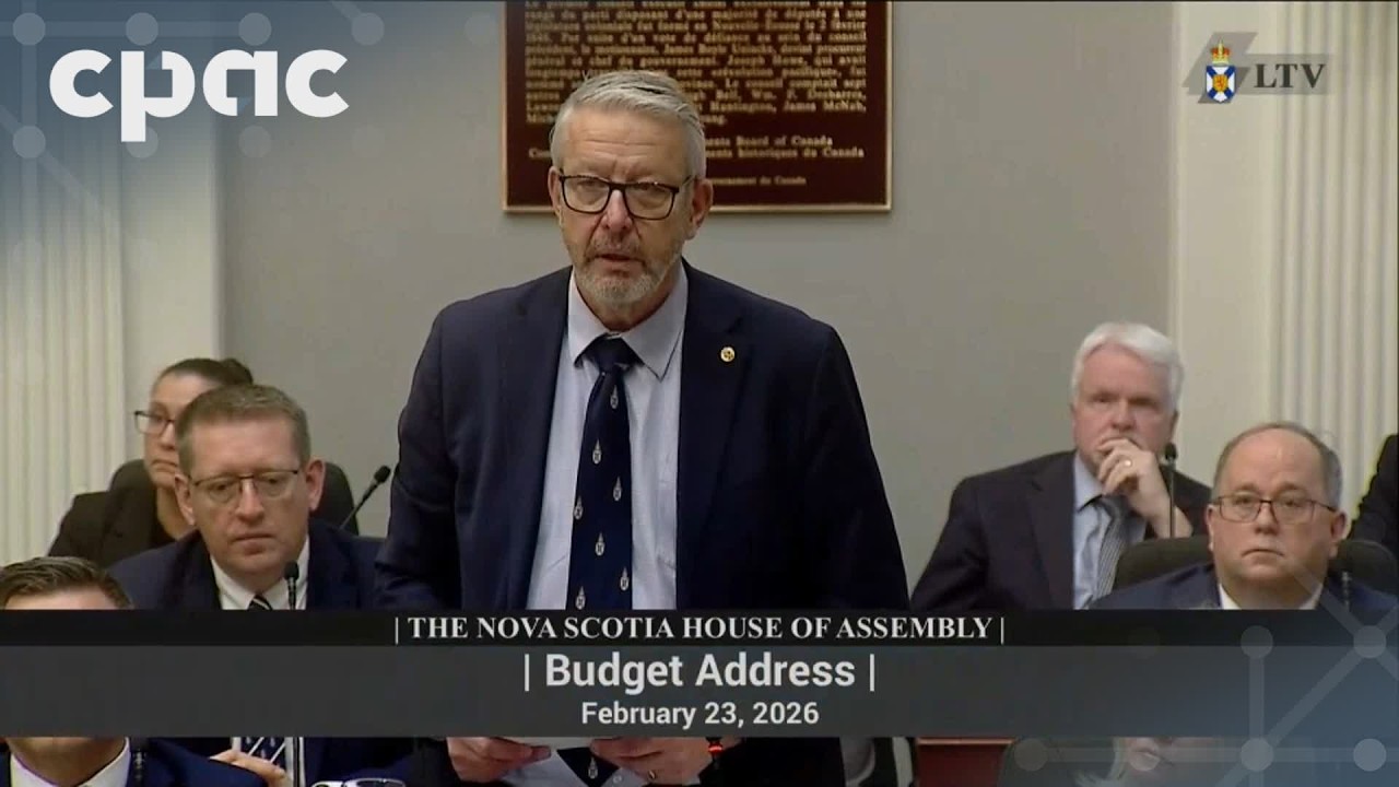 Nova Scotia Finance Minister John Lohr presents 2026 provincial budget – February 23, 2026