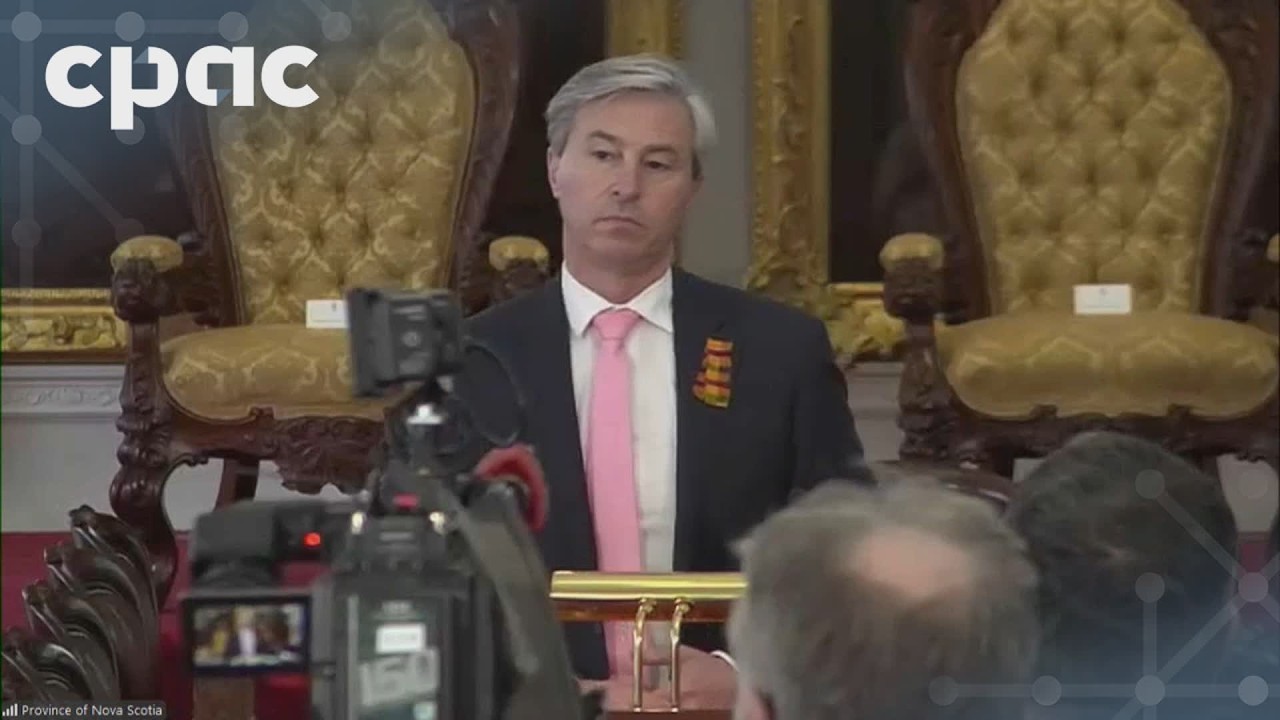 Nova Scotia Premier Tim Houston speaks with reporters in Halifax – February 25, 2026