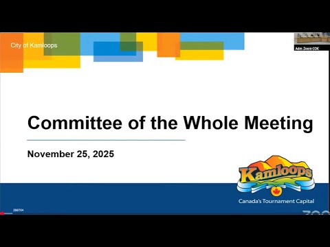 November 25, 2025 - Committee of the Whole Meeting - Kamloops City Council