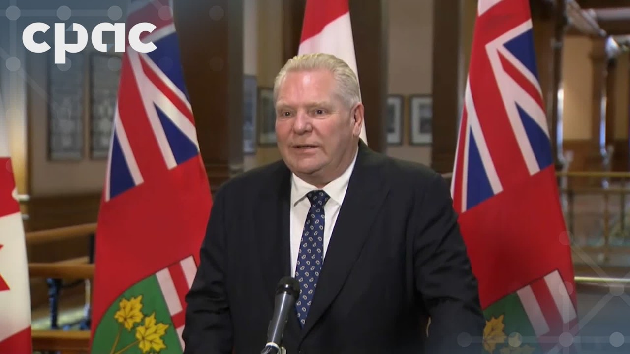 Ontario Premier Doug Ford speaks with reporters at Queen's Park – February 17, 2026