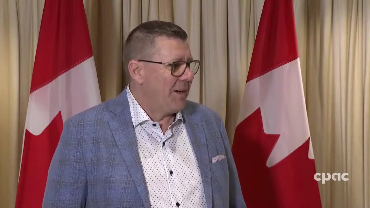 Sask. Premier Scott Moe speaks to reporters during trade mission to India – February 27, 2026