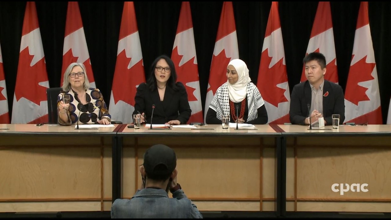 Canadian flotilla activists hold a news conference ahead of mission to Gaza – March 26, 2026