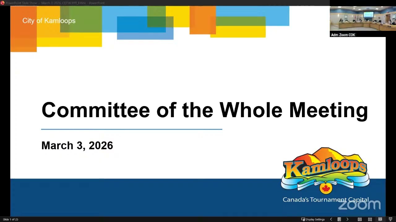 March 3, 2026 - Committee of the Whole Meeting - Kamloops City Council