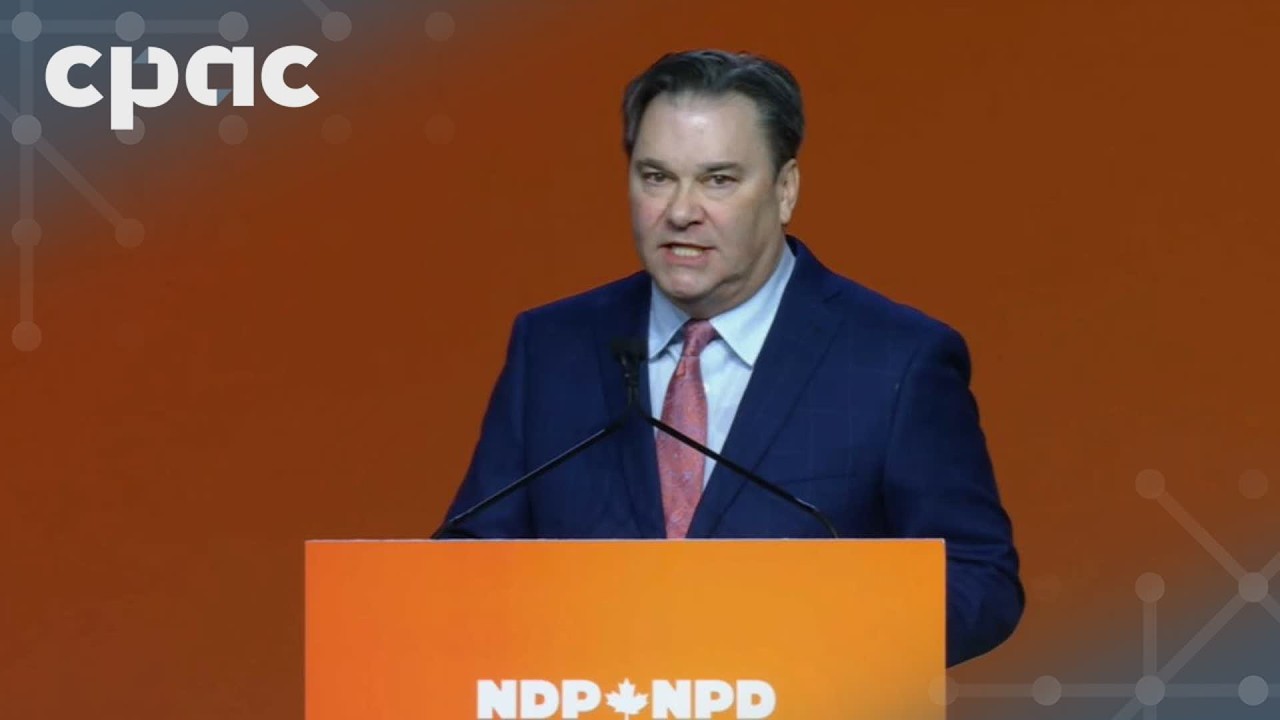 NDP interim leader Don Davies addresses the 2026 NDP Convention