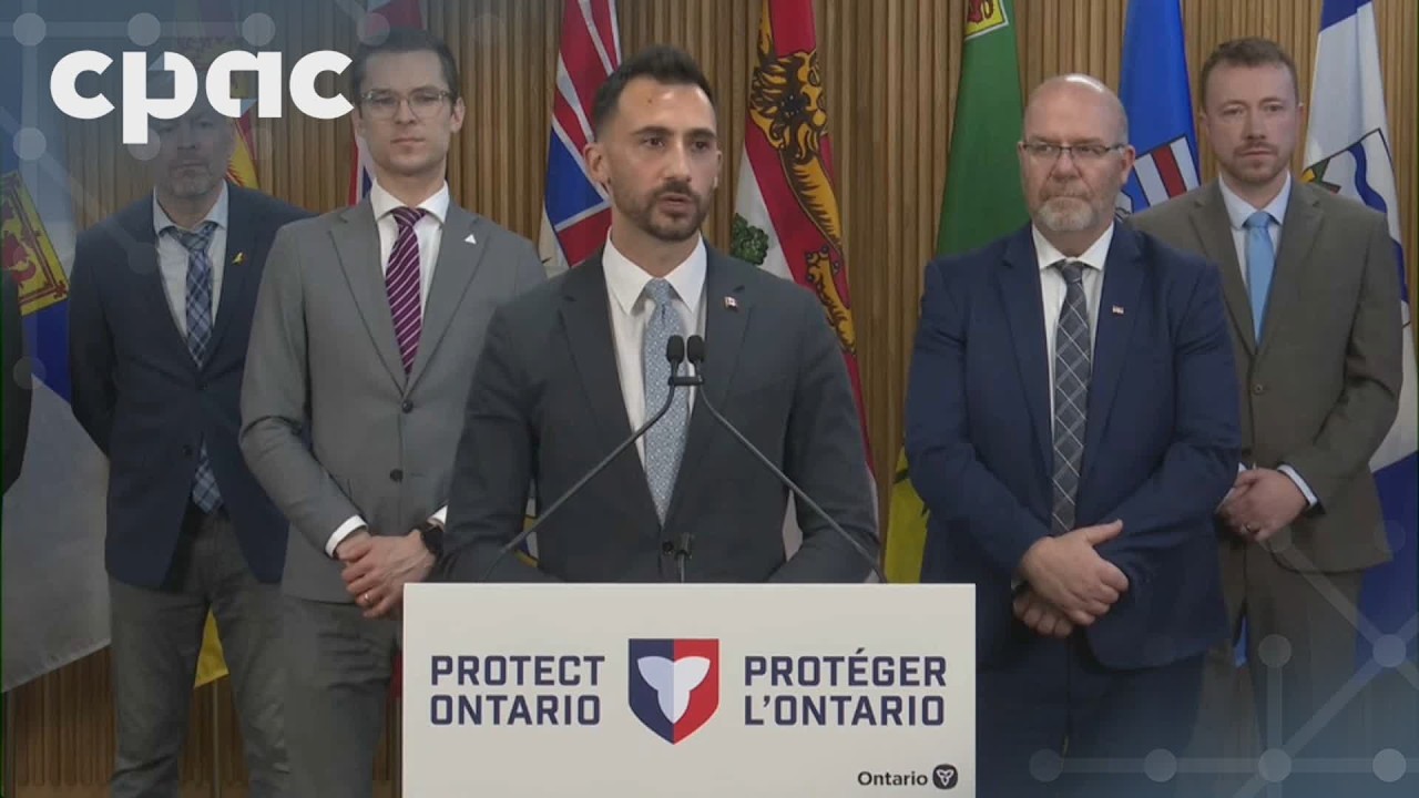 Ontario Energy Minister Stephen Lecce holds a news conference in Toronto – March 4, 2026