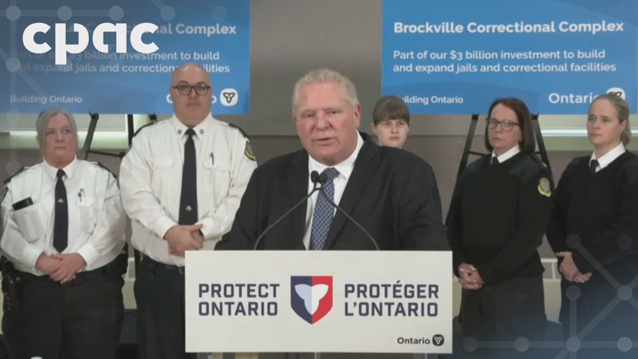 Ontario Premier Doug Ford holds a press conference in Brockville – March 16, 2026