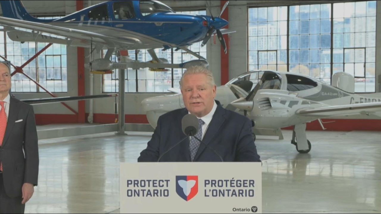 Ontario Premier Doug Ford speaks with reporters in Toronto – March 23, 2026