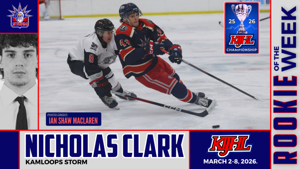 Steady play nets Clark KIJHL’s Rookie of the Week