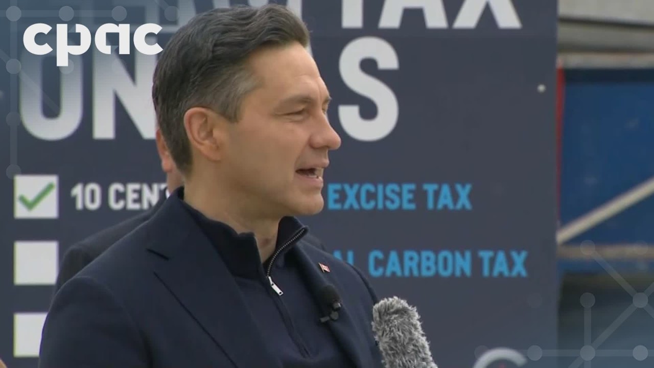 Conservative Leader Pierre Poilievre calls for “no tax on gas” – April 24, 2026