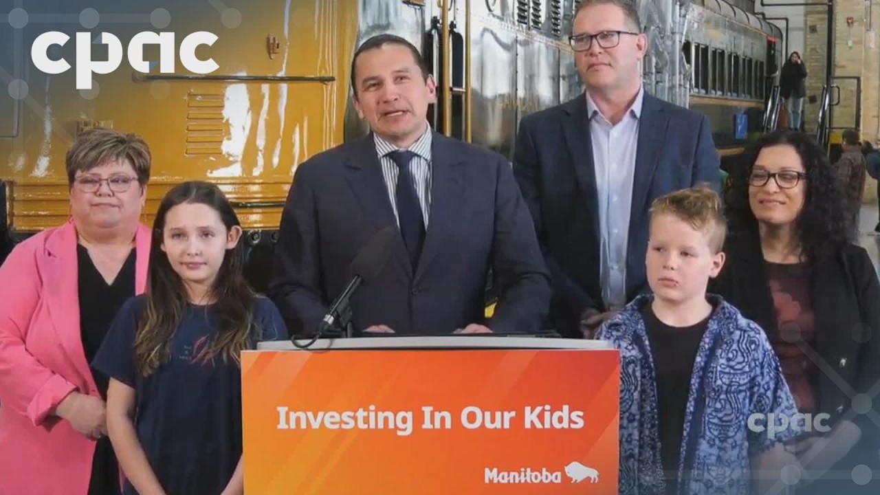 Manitoba Premier Wab Kinew makes an announcement in Winnipeg – May 8, 2026