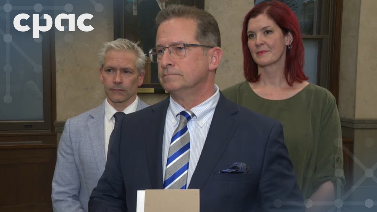Bloc Québécois leader Yves-François Blanchet speaks with reporters in Ottawa – May 27, 2026