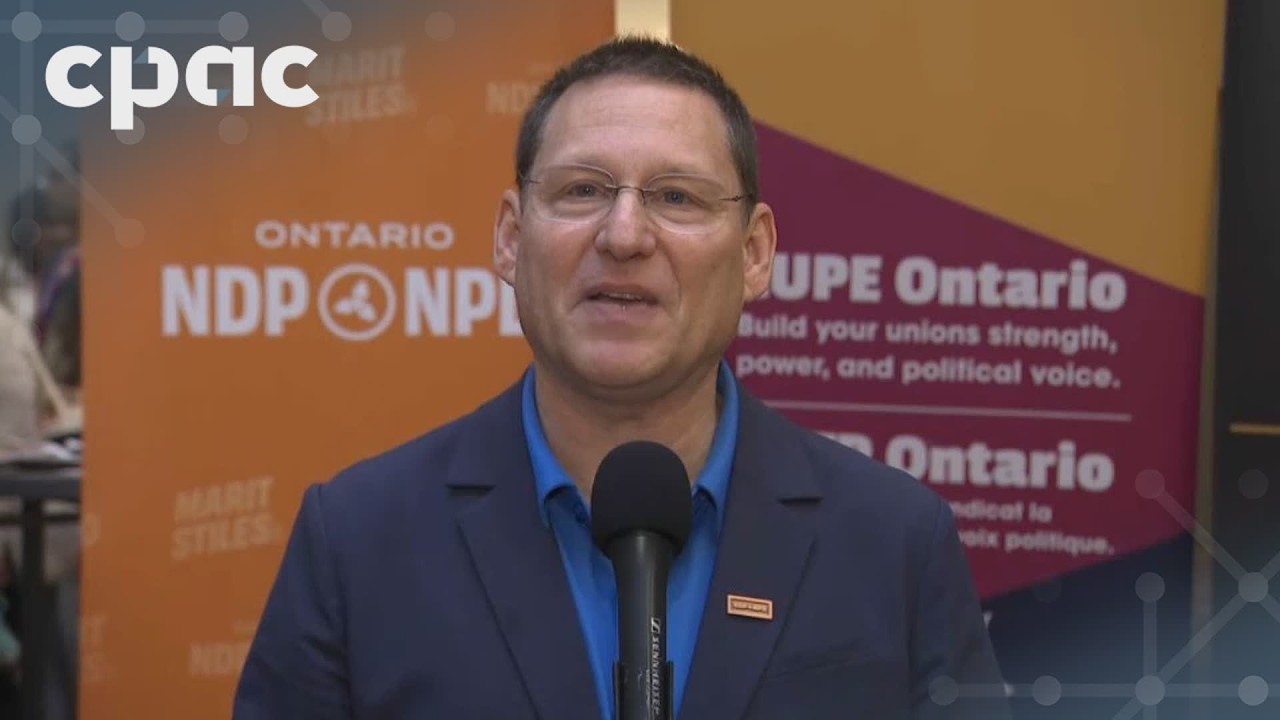 NDP Leader Avi Lewis speaks with reporters in Toronto – May 28, 2026