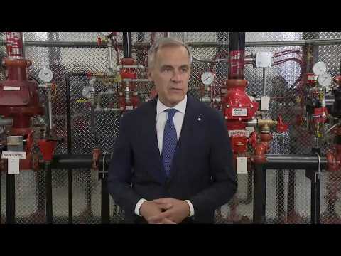 PM Mark Carney speaks with reporters after signing energy deal with Alberta – May 15, 2026