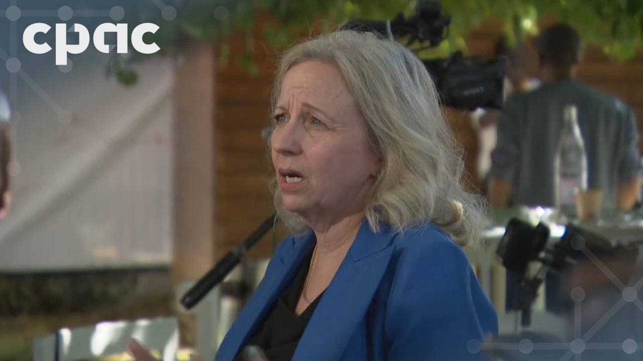 Canada’s ambassador to France Nathalie Drouin speaks with reporters – June 16, 2026