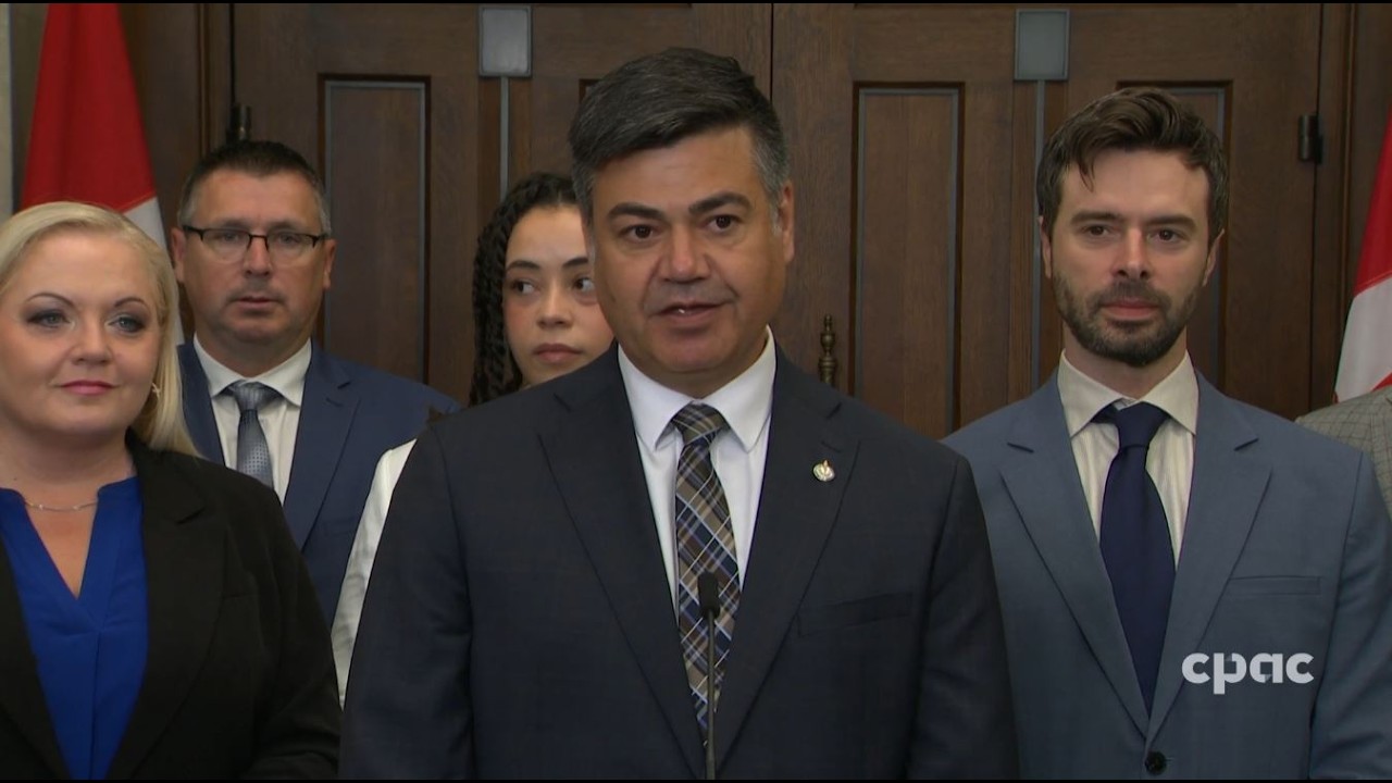 Conservative MP Corey Tochor holds a news conference on Parliament Hill – June 16, 2026
