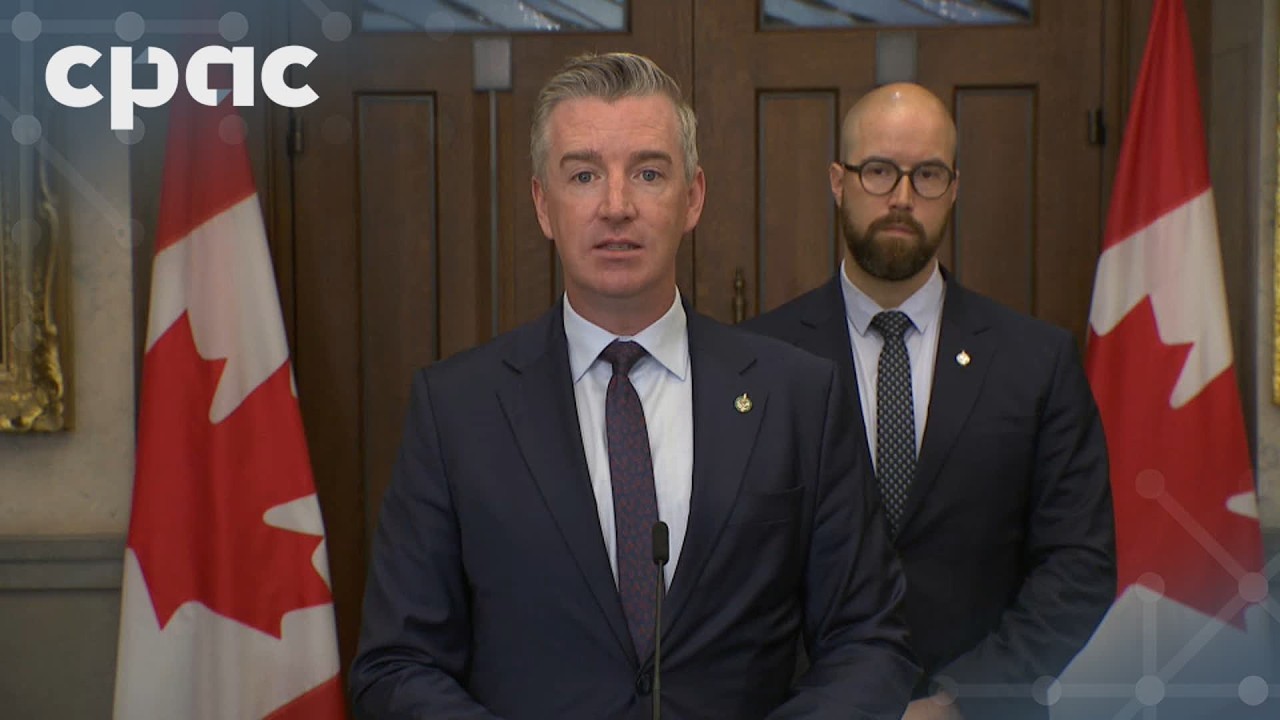 Conservative MPs Michael Barrett and Gabriel Hardy hold a news conference – June 12, 2026