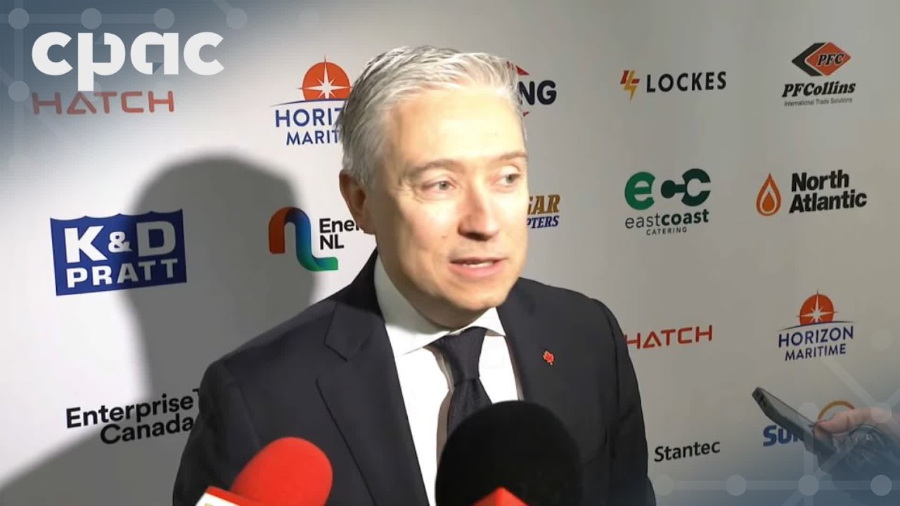 Finance Minister François-Philippe Champagne speaks with reporters in St. John's – June 2, 2026