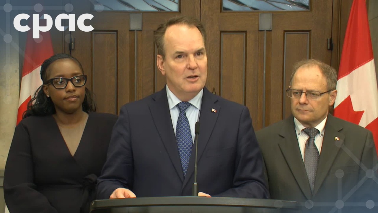 Government House Leader Steven MacKinnon holds a news conference in Ottawa – June 18, 2026
