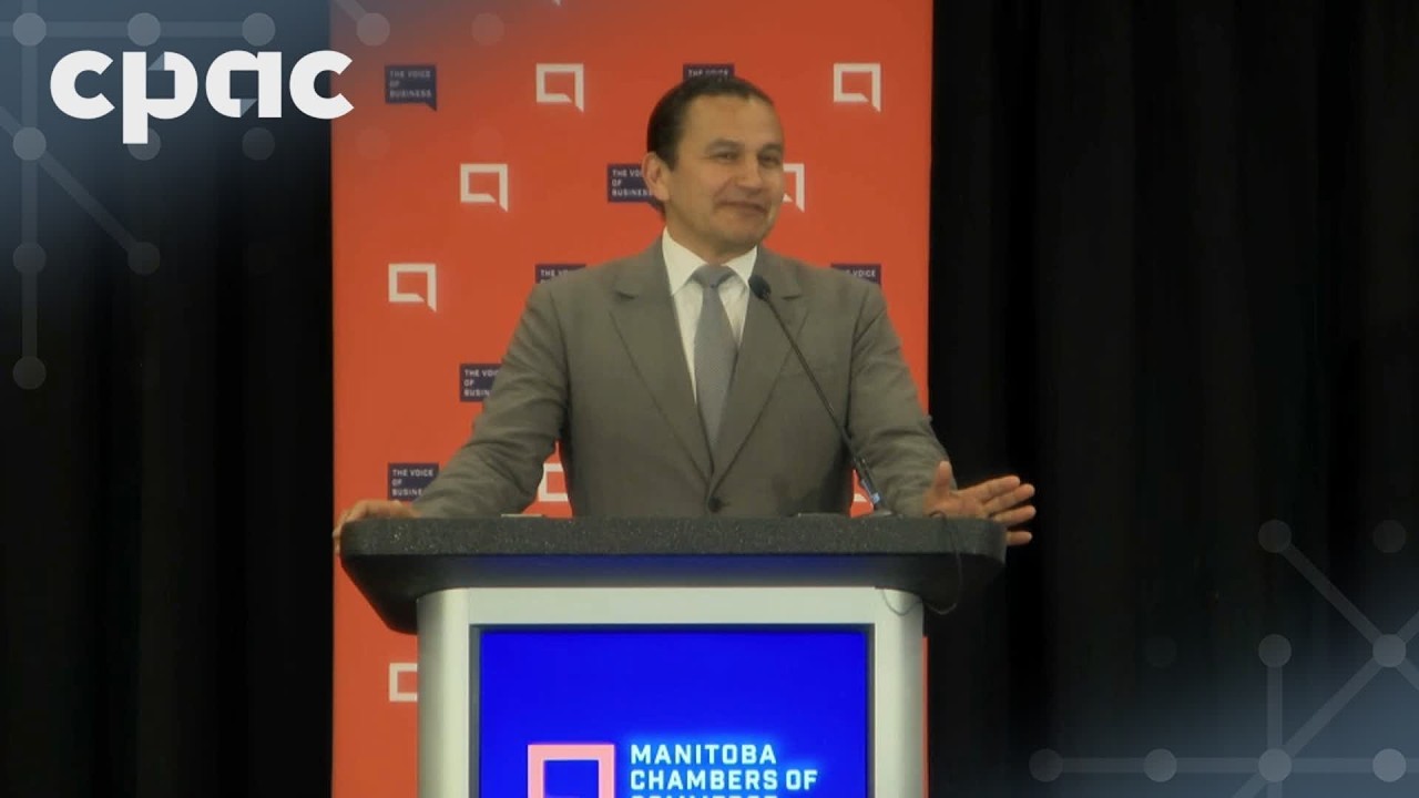 Manitoba Premier Wab Kinew gives a speech in Winnipeg – June 9, 2026