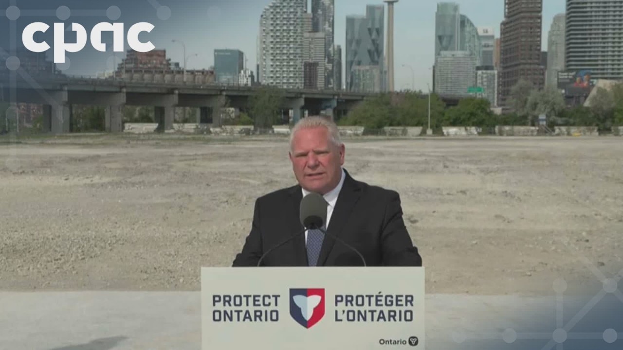 Ontario Premier Doug Ford speaks with reporters in Toronto – June 4, 2026
